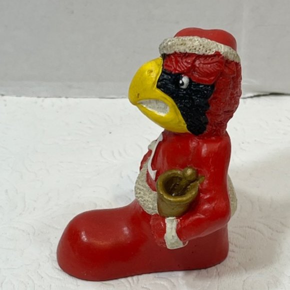 VTG Univ of Louisville Cardinals Mascot Collegiate Christmas Figurine Standing - Picture 2 of 7